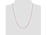 14k Yellow Gold 0.95mm Diamond Cut Cable Chain 24 Inches