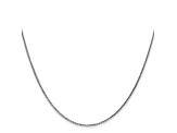 14k White Gold 0.95mm Solid Diamond Cut Cable Chain 18 Inches