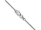 14k White Gold 0.95mm Solid Diamond Cut Cable Chain 18 Inches