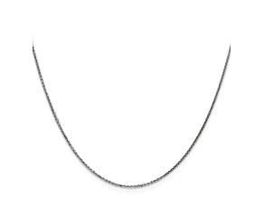 14k White Gold 0.95mm Solid Diamond Cut Cable Chain 24 Inches