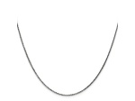 14k White Gold 0.95mm Solid Diamond Cut Cable Chain 30 Inches