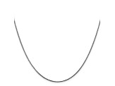 14k White Gold 0.65mm Diamond Cut Wheat Pendant Chain 18 Inches