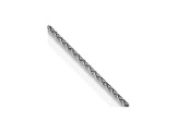 14k White Gold 0.65mm Diamond Cut Wheat Pendant Chain 20 Inches