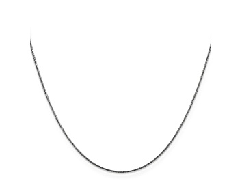 Picture of 14k White Gold 0.65mm Diamond Cut Wheat Pendant Chain 24 Inches