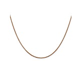 14k Diamond Cut Rose Gold 0.65mm Wheat Chain 20 Inches