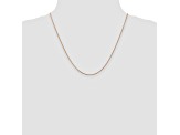 14k Diamond Cut Rose Gold 0.65mm Wheat Chain 20 Inches