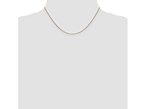 14k Yellow Gold 0.80mm Round Snake Chain 16 Inches