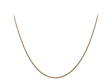 14k Yellow Gold 0.80mm Round Snake Chain 18 Inches