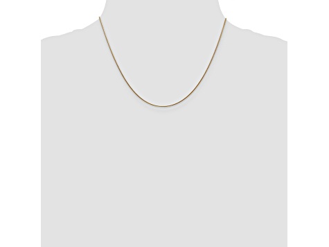 14k Yellow Gold 0.80mm Round Snake Chain 18 Inches