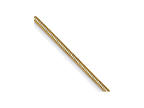 14k Yellow Gold 0.80mm Round Snake Chain 20 Inches