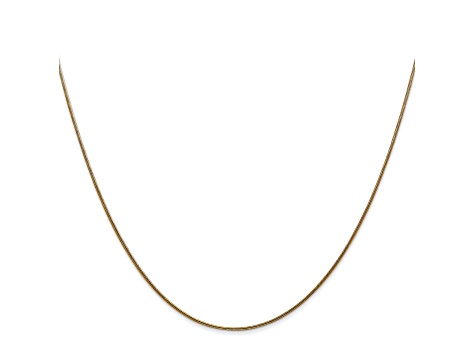 14k Yellow Gold 0.80mm Round Snake Chain 24 Inches