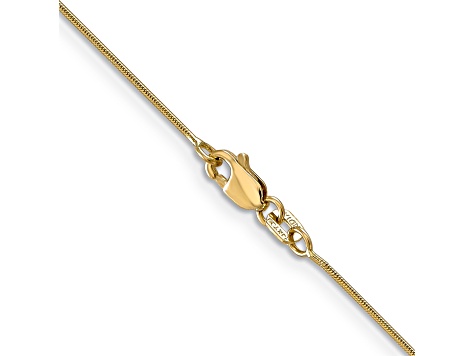 14k Yellow Gold 0.80mm Round Snake Chain 24 Inches