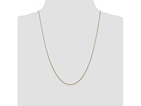 14k Yellow Gold 0.80mm Round Snake Chain 24 Inches