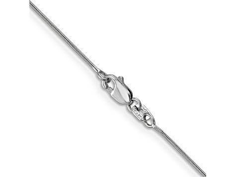 14k White Gold 0.80mm Round Snake Chain 30 Inches