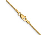 14k Yellow Gold 1.1mm Round Snake Chain 18 Inches