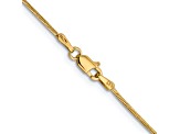 14k Yellow Gold 1.1mm Round Snake Chain 20 Inches