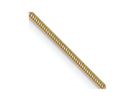 14k Yellow Gold 1.1mm Round Snake Chain 24 Inches