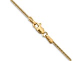 14k Yellow Gold 1.4mm Round Snake Chain 16 Inches