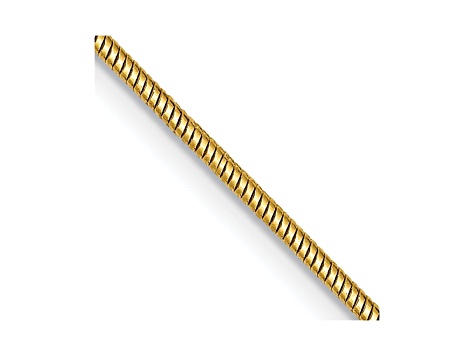 14k Yellow Gold 1.4mm Round Snake Chain 30 Inches