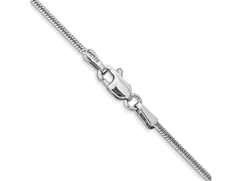 14k White Gold 1.4mm Round Snake Chain 20 Inches