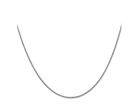 14k White Gold 1.4mm Round Snake Chain 24 Inches