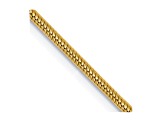 14k Yellow Gold 1.6mm Round Snake Chain 16 Inches