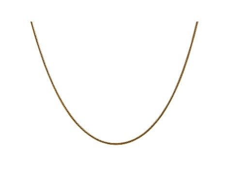 14k Yellow Gold 1.6mm Round Snake Chain 18 Inches