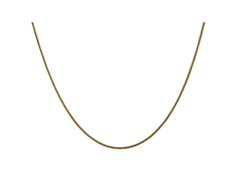 14k Yellow Gold 1.6mm Round Snake Chain 24 Inches