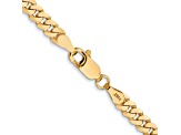 14k Yellow Gold 3.2mm Beveled Curb Chain