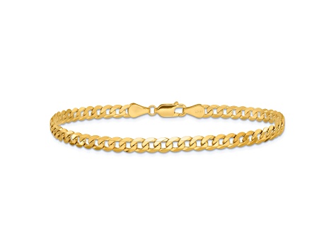 14k Yellow Gold 4.75mm Beveled Curb Chain