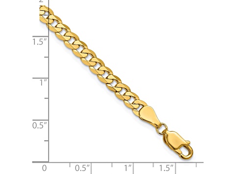 14k Yellow Gold 4.75mm Beveled Curb Chain