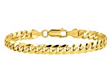 14k Yellow Gold 6.25mm Beveled Curb Chain