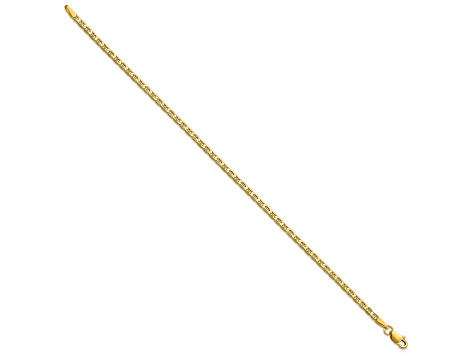 14k Yellow Gold 2.4mm Flat Anchor Chain