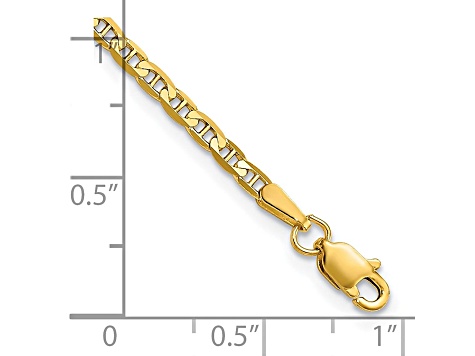 14k Yellow Gold 2.4mm Flat Anchor Chain
