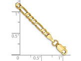 14k Yellow Gold 3mm Concave Open Figaro Chain
