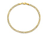 14k Yellow Gold 3mm Concave Open Figaro Chain