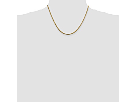 14k Yellow Gold 1.85mm Round Snake Chain 18 Inches