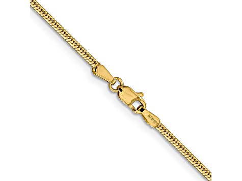 14k Yellow Gold 1.85mm Round Snake Chain 24 Inches
