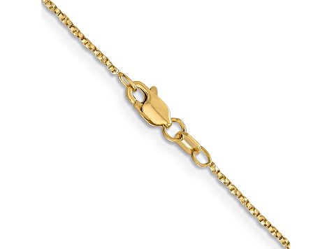 14k Yellow Gold 0.95mm Twisted Box Chain 18 Inches