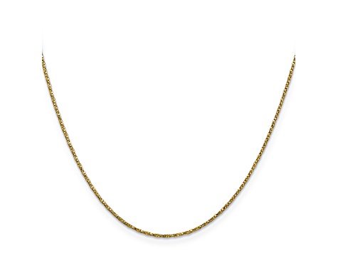 14k Yellow Gold 0.95mm Twisted Box Chain 24 Inches