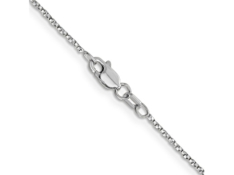 14k White Gold 0.95mm Twisted Box Chain 18 Inches