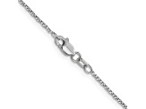 14k White Gold 0.95mm Twisted Box Chain 24 Inches