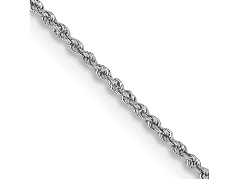 14k White Gold 1.5mm Regular Rope Chain 20 Inches