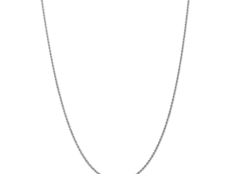 14k White Gold 1.5mm Regular Rope Chain 20 Inches