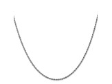 14k White Gold 1.5mm Regular Rope Chain 22 Inches