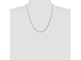 14k White Gold 1.5mm Regular Rope Chain 22 Inches