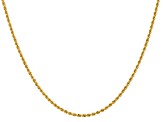 14k Yellow Gold 2mm Regular Rope Chain 16 Inches