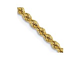 14k Yellow Gold 2.25mm Regular Rope Chain 16 Inches