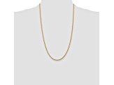 14k Yellow Gold 2.25mm Regular Rope Chain 26 Inches