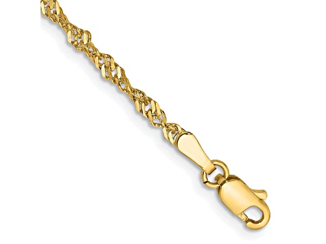 14k Yellow Gold 2mm Singapore Chain